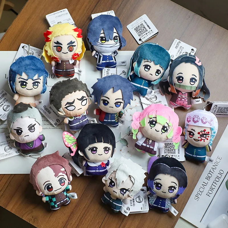 12cm Anime ‌plushie Demon Slayer Kimetsu No Yaiba Douma Plush Doll Pendant Cartoon Cosplay Stuffed Toy Birthday Gift Kawaii