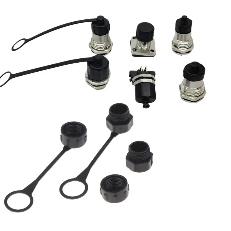 5/10Pcs Internal Thread/External Thread Connector Cover With Rope M12 Dust Cover For Aviation Plug Special Male And Female Cap