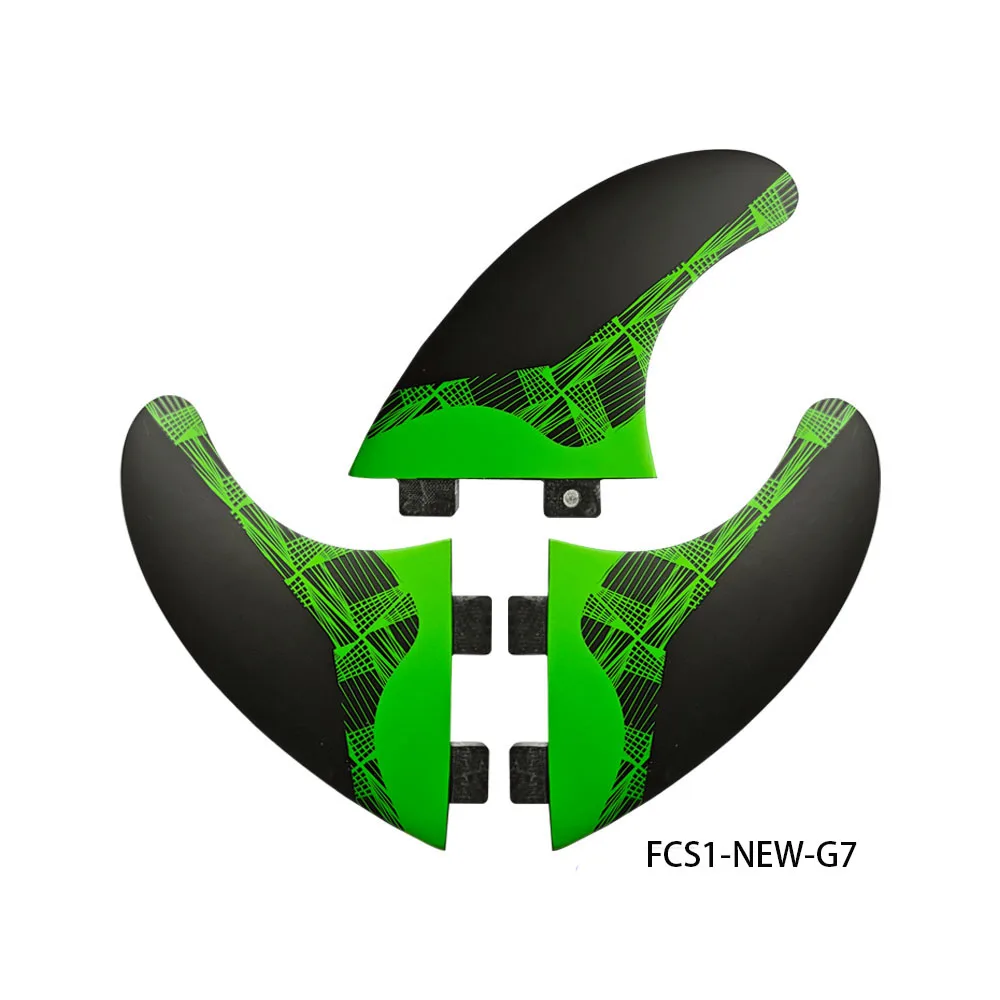 NEW Surfboard Fins Fcs1 NEW G7/L Tri Pieces green Keel Surfboard Fins Fiberglass derive surf vibre Fins