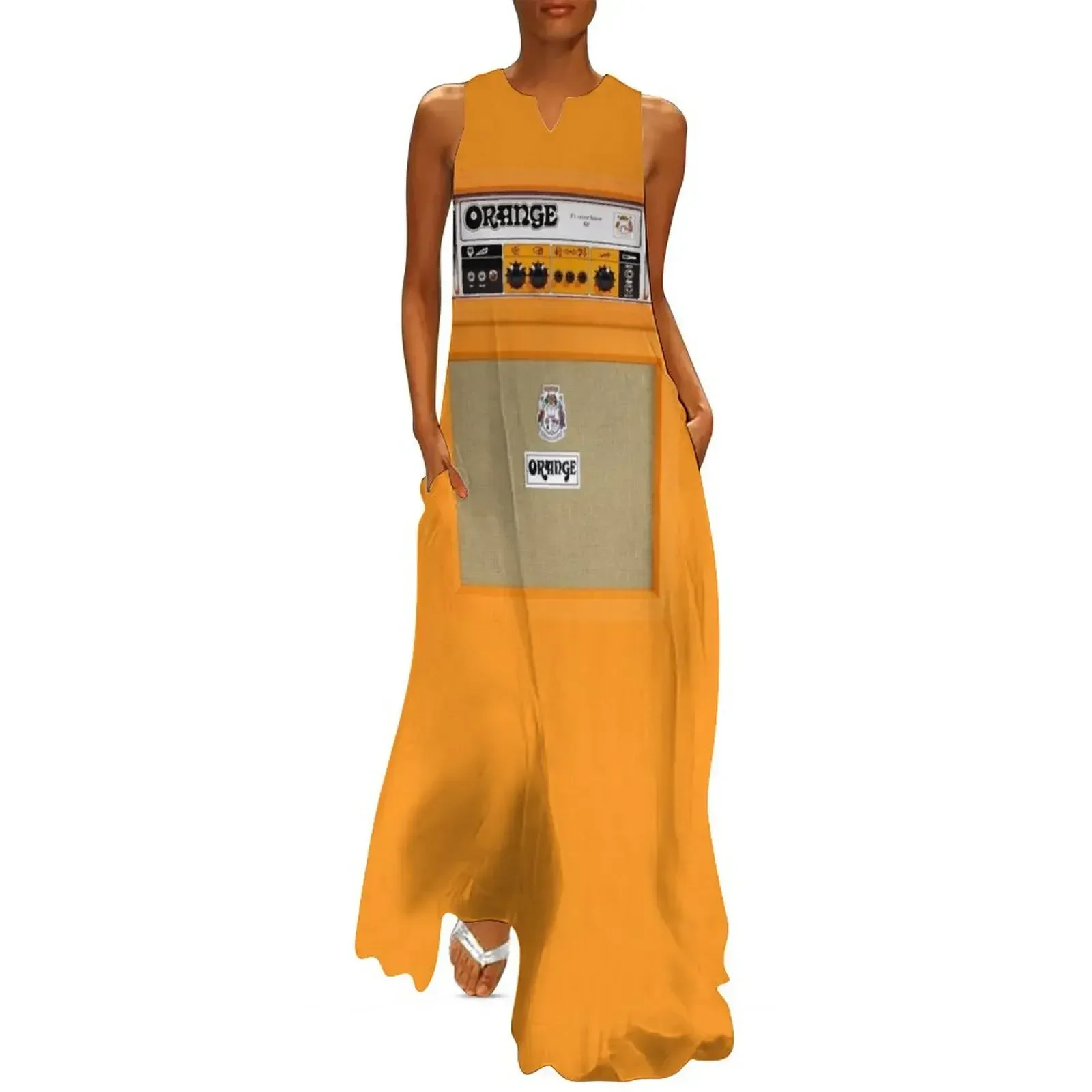 

Orange color amp amplifier Long Dress summer dress woman 2025 trendy Bridesmaid dress woman summer women 2025