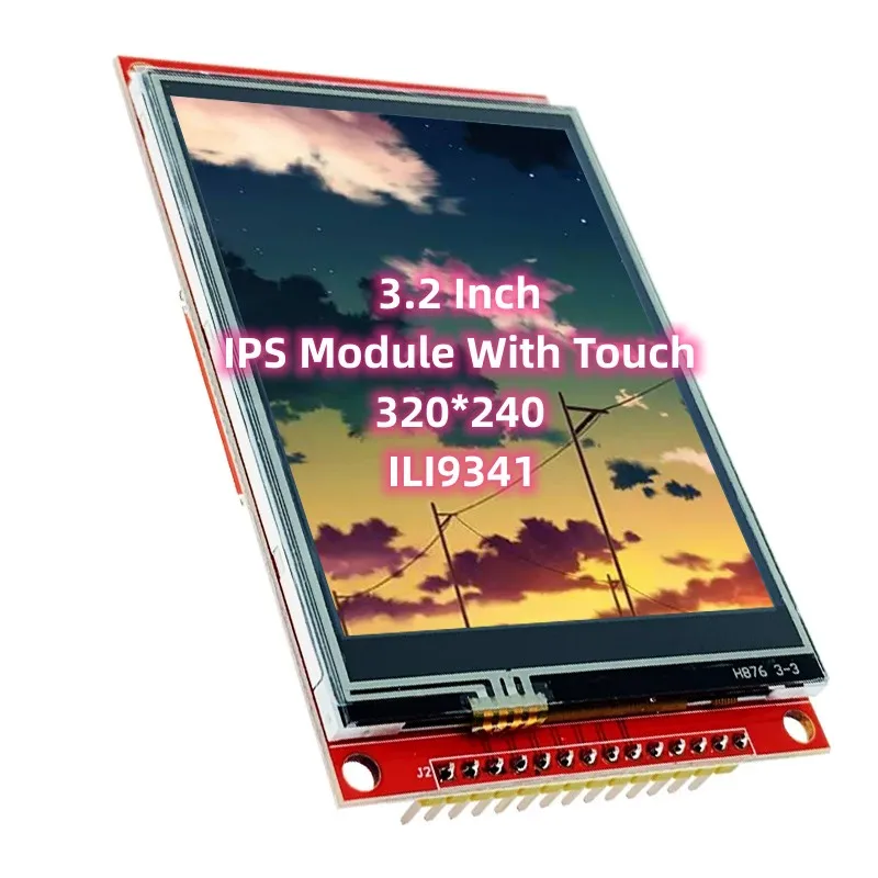 3.2 Inch IPS Red Module ESP32 HD Display TFT LCD ILI9341 Drives Factory Electronics SPI Serial LCD Touch Screen 240*320