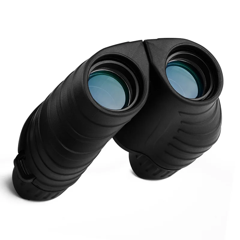Small Porro 10x25 Compact Binoculars Mini Portable High Definition Binocular Telescope Low Light Night Vision for Kids Bird Watc