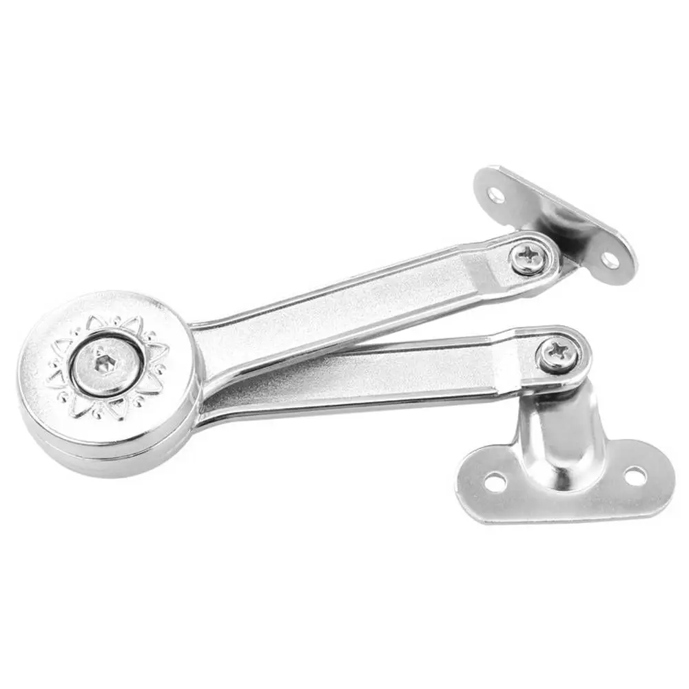 Satin Nickel Finish Lid Support Hinge Soft Close Mechanism Hydraulic Damping Cabinet Door Hinge Adjustable Strength