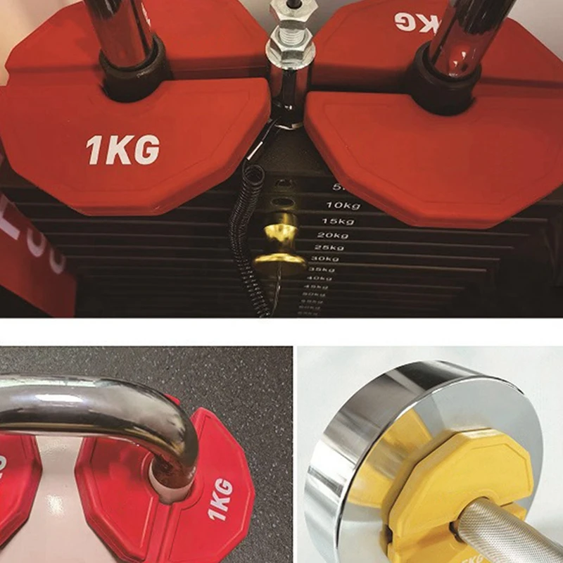 1Pcs Gym Micro-Type Plates Dumbbell Fractional Weight Plate Rubber Fractional Weight Plates Add-on Change Red 1KG-A10G