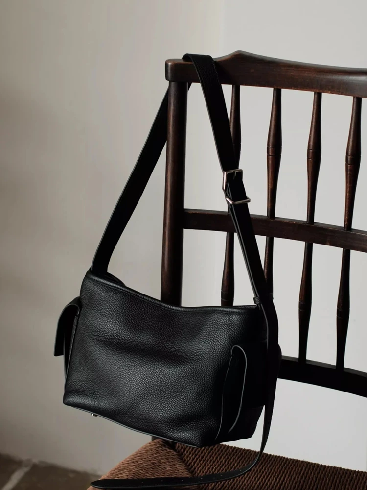 New Fashion Simple Genuine Leather Women Bag\Handbag Real Leather Lady Underarm Shoulder Crossbody Bag