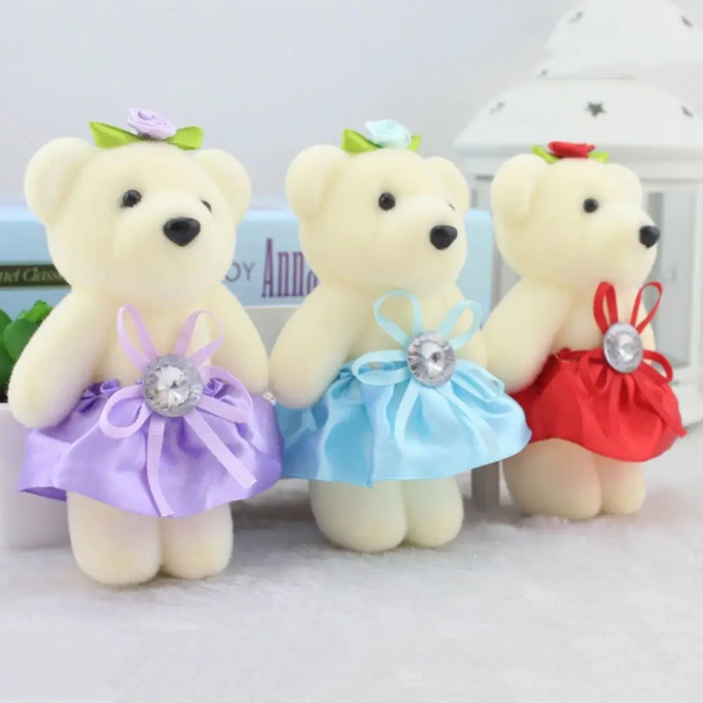 10 unids/set oso de espuma juguetes de espuma de peluche viñetas de animales Mini oso ramo de flores DIY muñeco de peluche muñeca de ramo de dibujos animados