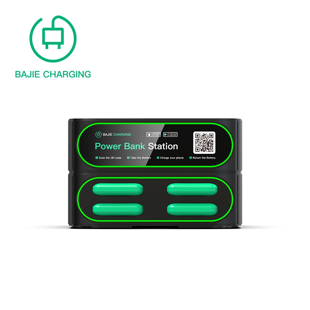 2023 Station De Location Powerbank 4 Slots Rental Stackable Charging Station Machine with Breath Light Power Bank Docking