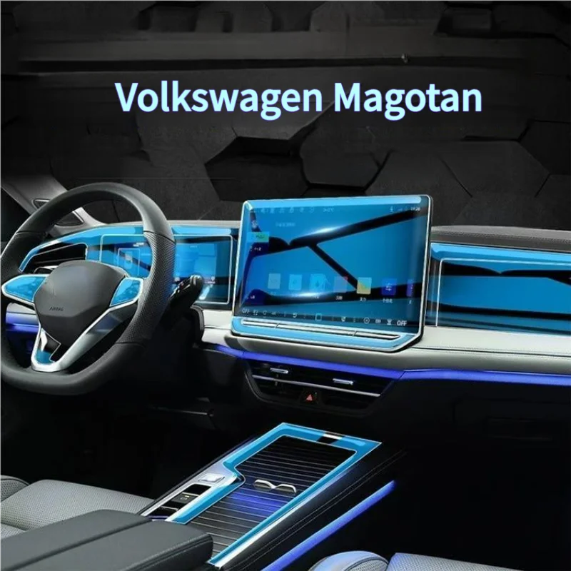 For  2024 Volkswagen Magotan B9 center console screen soft film interior sticker modification car interior protective film