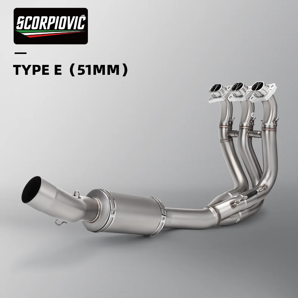 High performance stainless steel motorcycle modified exhaust pipe suitable for Triumph Trident Tiger 660 2021 2022 2023