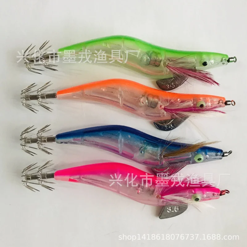 Manufacturers Supply Electronic Wood Shrimp Fishing Bait Lure Luminous Electronic Shrimp