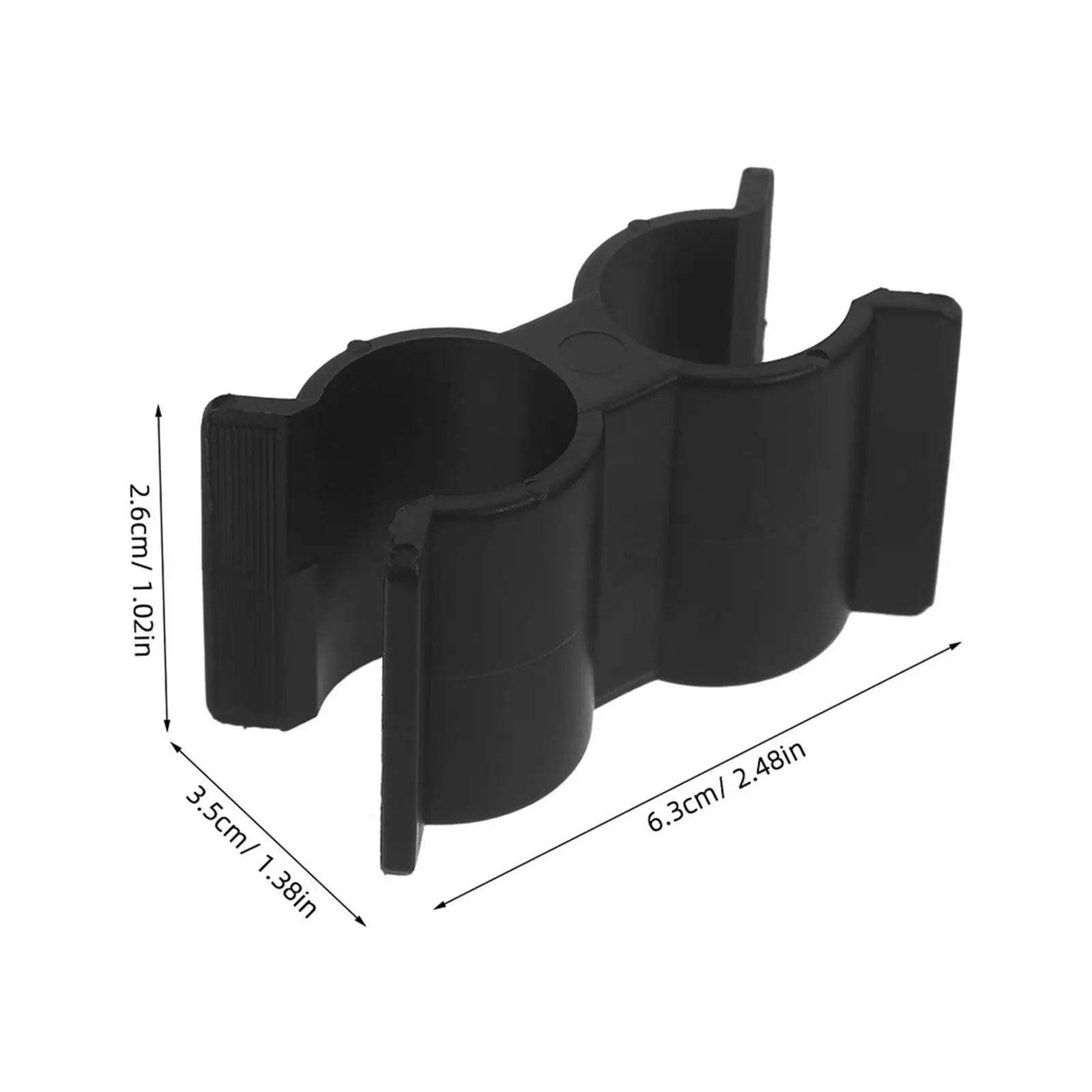 8Pcs Hose Holder Clips Organizer For For Rv Marine Engine Double Clamp Black Nylon Pipe Boat Cable