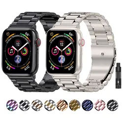 Stainless Steel Strap For Apple Watch Ultra 2 49mm 45mm 41mm 40mm 44mm Watch Strap Metal Bracelet For iWatch Series 9 8 7 6 5 4