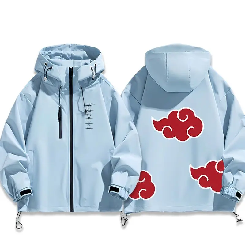 Naruto Akatsuki anime cartoon cute windbreaker anime style for boys and girls couples spring and autumn hooded coat jacket gift view 6