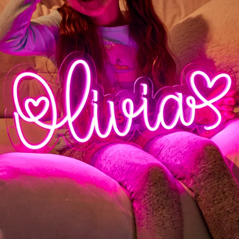 Name Neon Sign Custom Neon Sign Room Decoration Led Dimmable Glowing Light For Wedding Party Home Wall Decor Customized Gifts