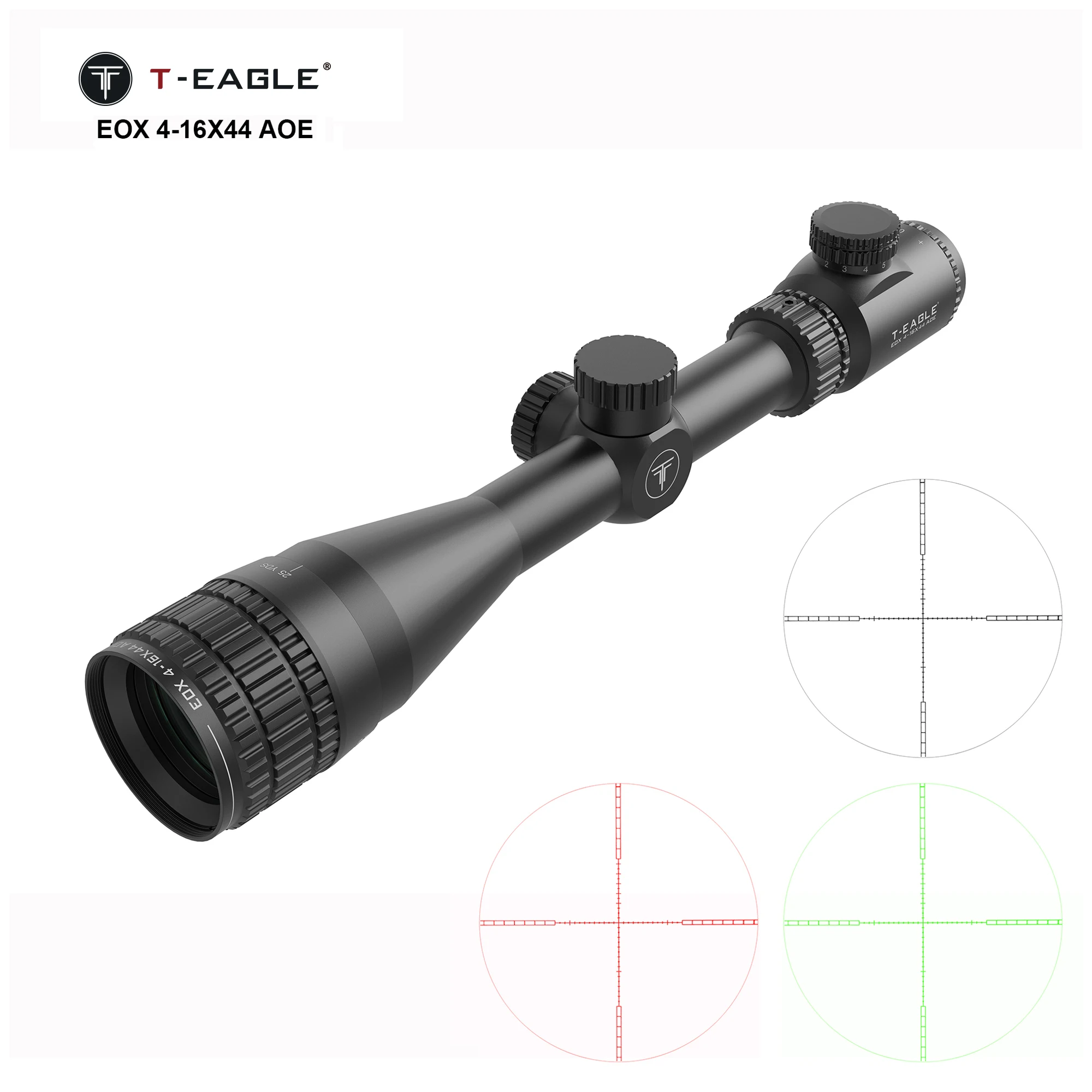 T-EAGLE EOX 4-16x44 AOEG Tactical Long Range Hunting Scope With Red Green Illuminated Outdoor Airsoft Optical Sight