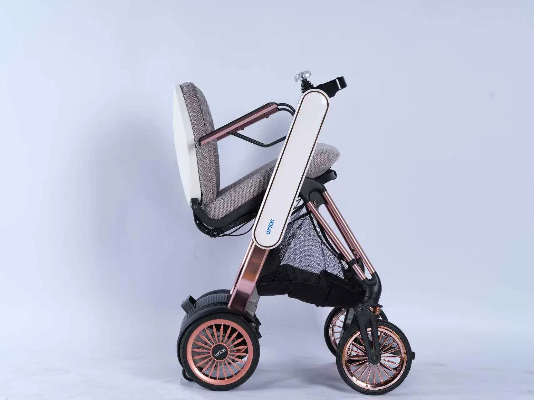 Wojiang Fully Automatic 140W*2 Lightweight 120kg Capacity Four-Wheel Aluminum Alloy Electric Folding Scooter for Body Use