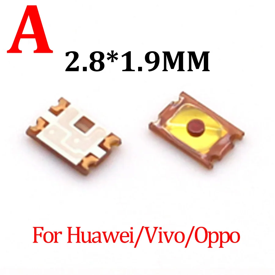 50pcs 3*2/2.8*1.9/2.6*1.6 MM Inner Power Button Control For Samsung Huawei Xiaomi OPPO Vivo Moto IPhone IPad Honor Volume Switch