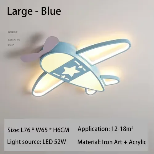 Cartoon Vliegtuig Plafondlamp Creatief Ontwerp Led Witte Lamp Woonkamer Eetkamer Studie Kinderkamer Jongen Baby Kinderkamer Decor Lamp