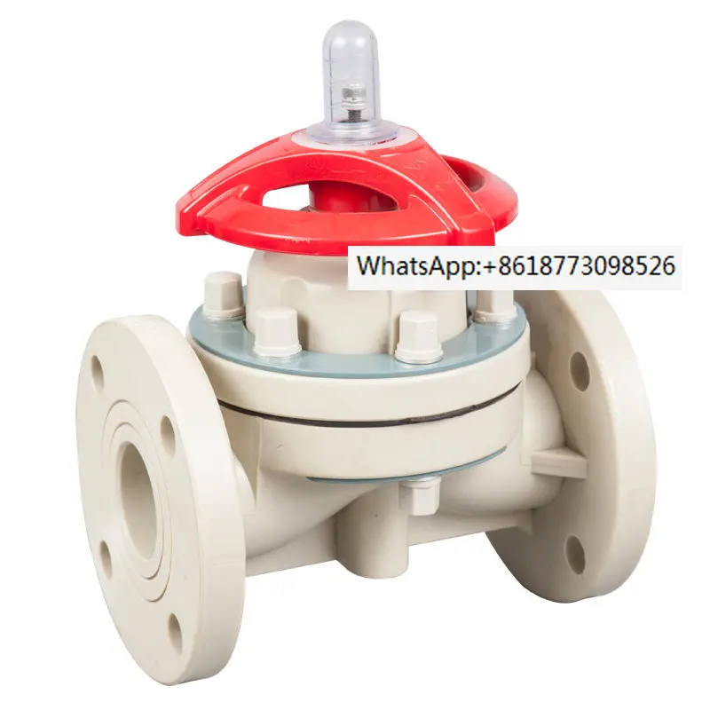 

PPH flange diaphragm valve, acid alkali and corrosion resistant double layer sealing plastic valve G41F-10S