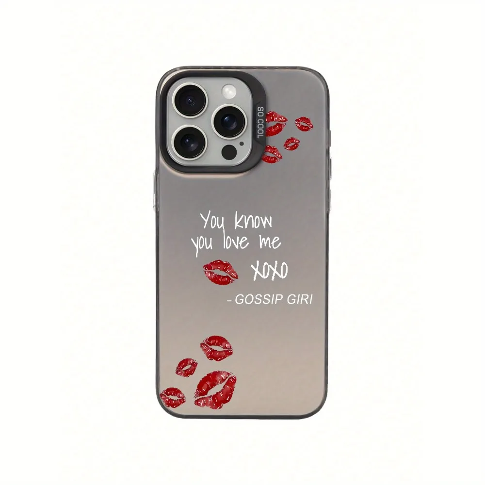 Custodia per telefono creativa con stampa labbra inglese adatta per iPhone 17 16 15 14 13 12 11 Pro/Max/Plus cover posteriore antigoccia e antiurto