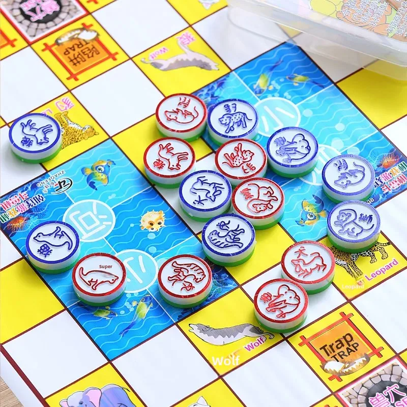 لعبة لوحة شطرنج صغيرة لتطوير الذكاء التعليمي ألعاب أطفال شطرنج طائر حيوان قتال الشطرنج خمسة في صف فحص #4