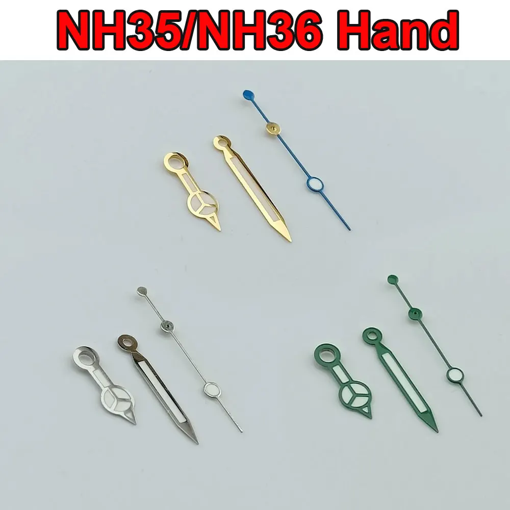 Green Luminous Watch Hands Accessories Hands for NH35 NH36 Automatic Movement watch accessories Watch Parts For Wristwatches