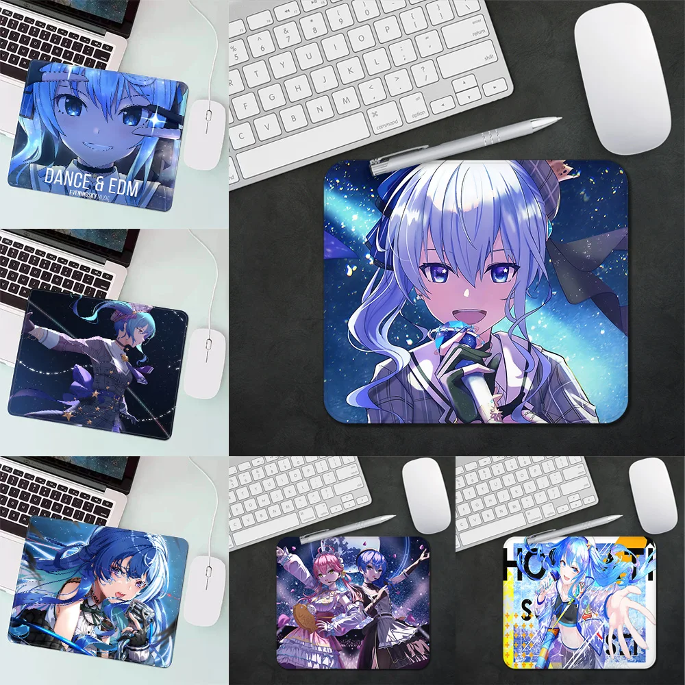 Hoshimachi Suisei Anime Gaming Mouse Pad XS Small Mousepad For PC Gamer Desktop Decoration Office Mouse Mat Deskmat Rug