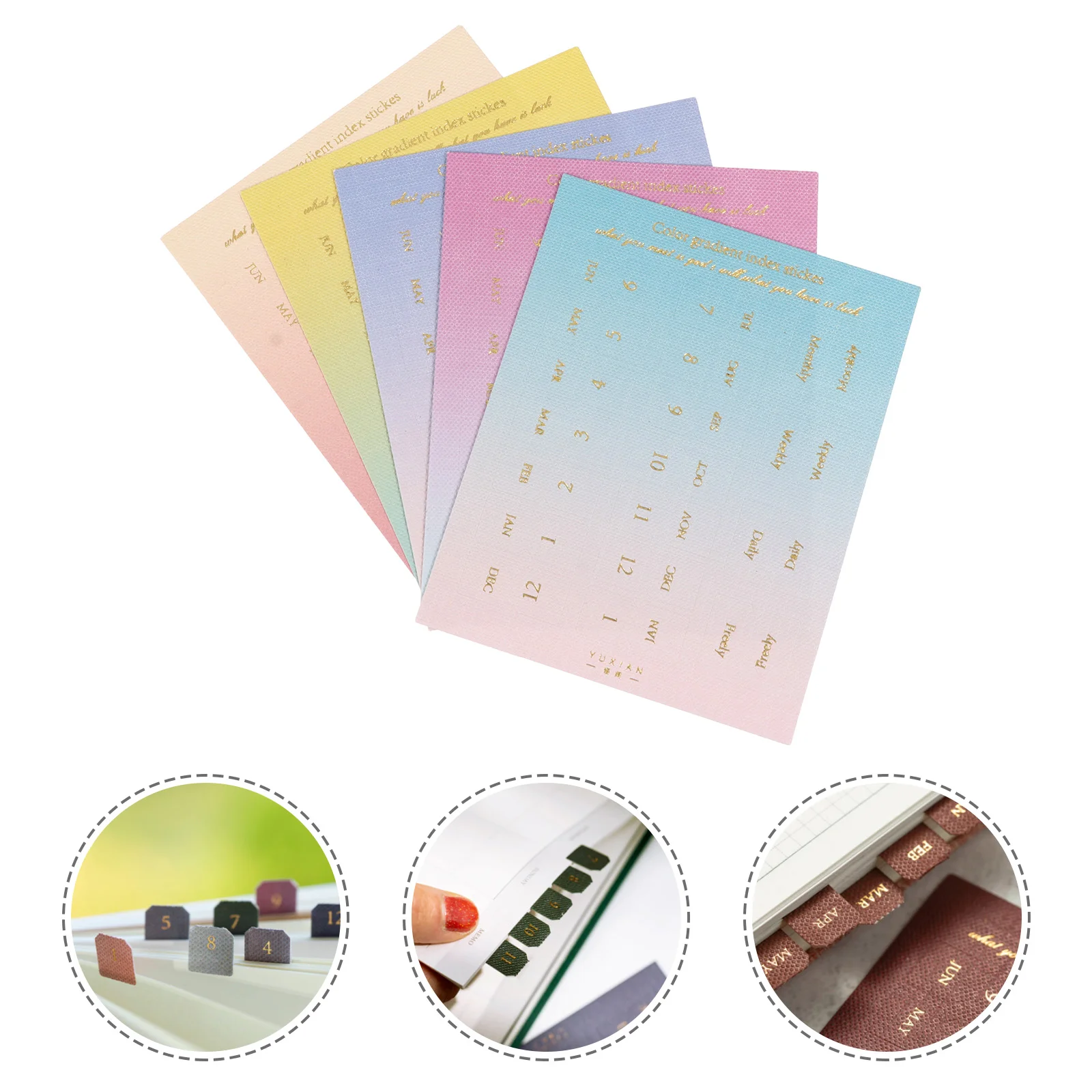 20 Sheets Date Month Stickers Category Index Tabs Classification Label Note Labels Sticky Gift