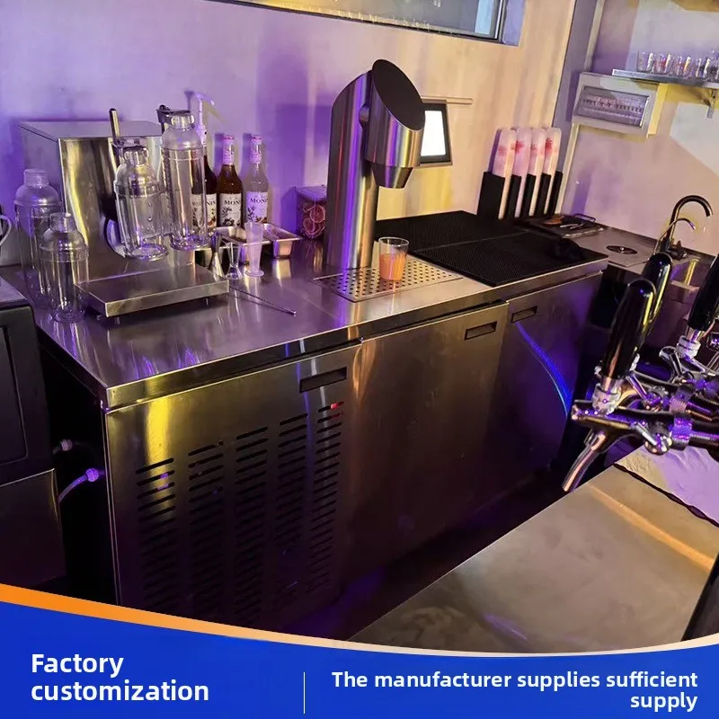 Cocktail machine, bartender table, water bar console, commercial stainless steel cocktail cabinet equipment
