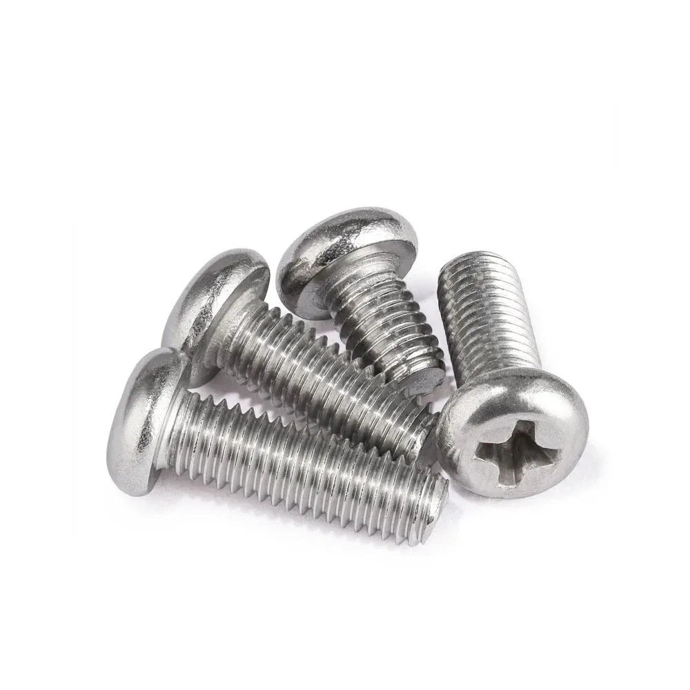 20-200pcs M3 M4 M5 M6 M8 YB818 A4 316 Stainless Steel Cross Round Phillips Pan Head Screw Bolt