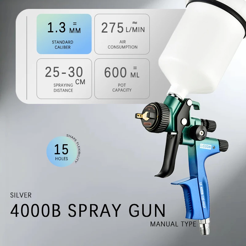 

1.3mm Heavy-Duty High Atomization Spray Gun | 275L/Min Air Consumption | Ideal for Industrial Coating/Large-Scale Projects