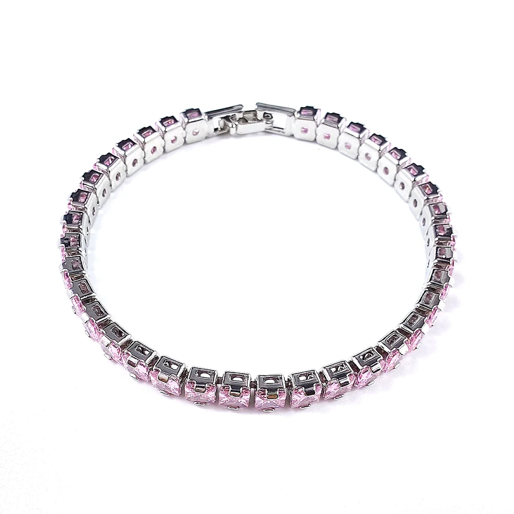 2023 جديد الوردي اللون الأميرة سوار الإسورة للنساء هدية للذكرى السنوية المجوهرات بالجملة S7207