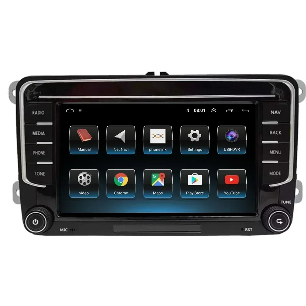 2 Din Android 13 Radio Mobil GPS 4G WiFi DSP Carplay para VW / Volkswagen Skoda Octavia Golf 5 6 Touran Passat B6 Polo Jetta