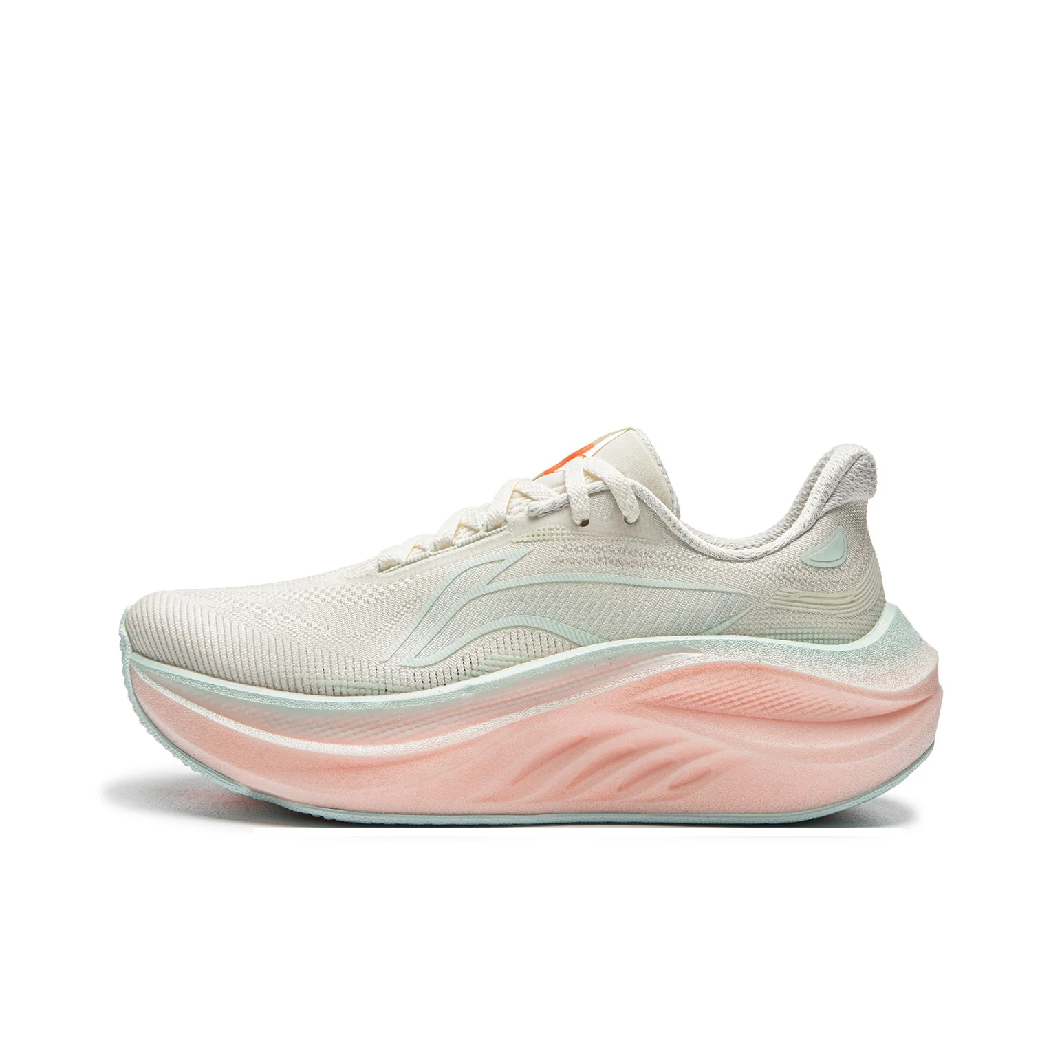 Li Ning Relax 2, zapatillas para correr de caña baja, transpirables, resistentes a la abrasión, antideslizantes, color marfil, ARSW128-3