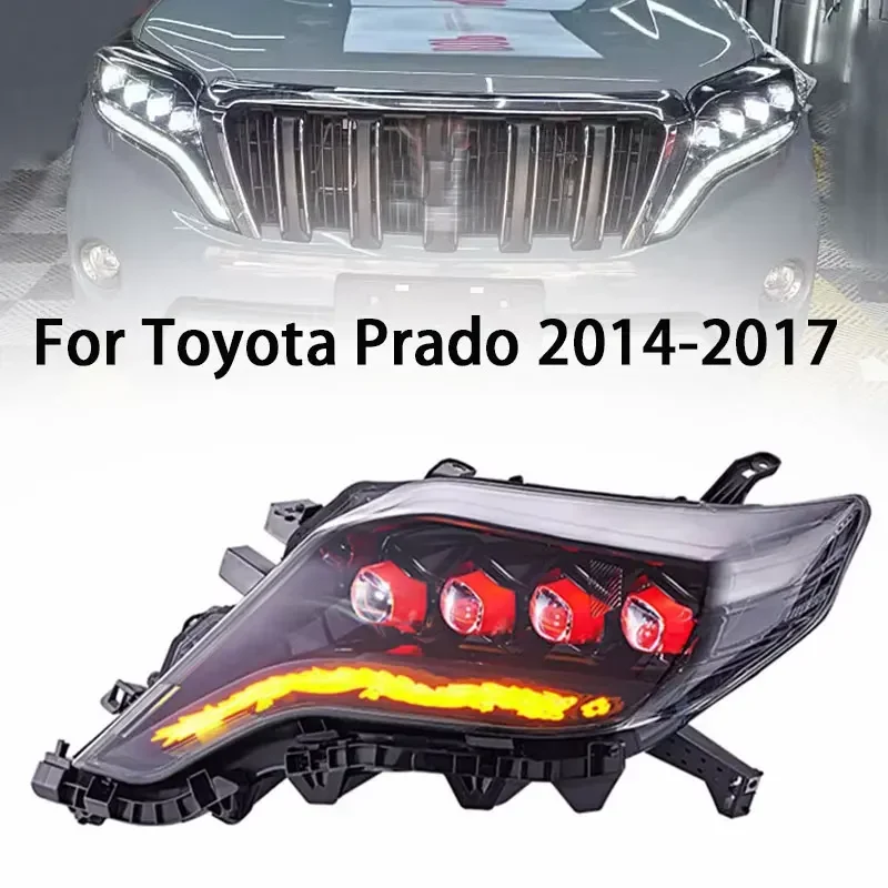 

Car led Headlight front lamp assembly For 2014-2017 TOYOTA LAND CRUISER PRADO headlamp DRL daytime running light turn signal