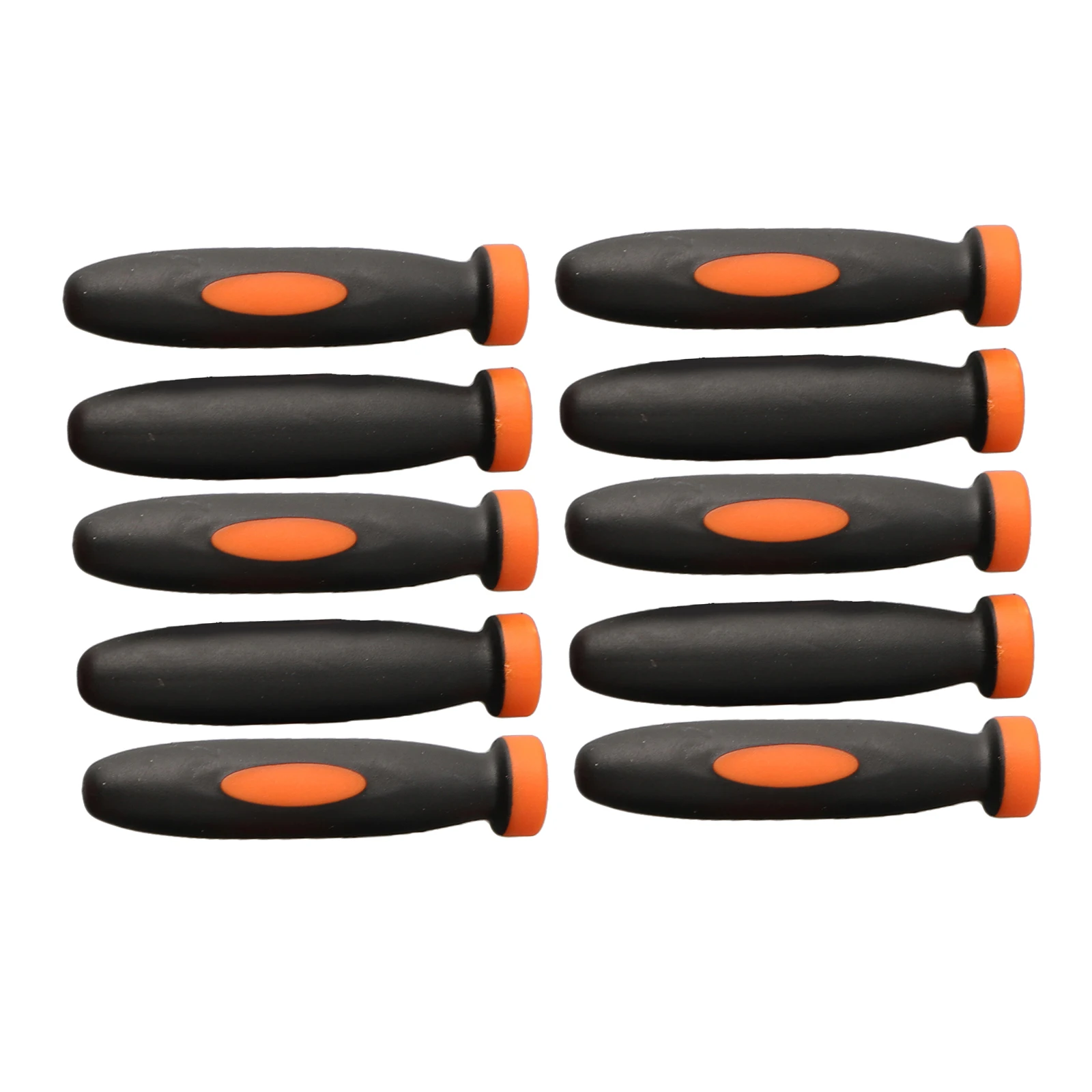 Rubber Files Handles Handles File Home Replacements Rubber 2.36Inch Accessories Black+Orange Parts For Small Files