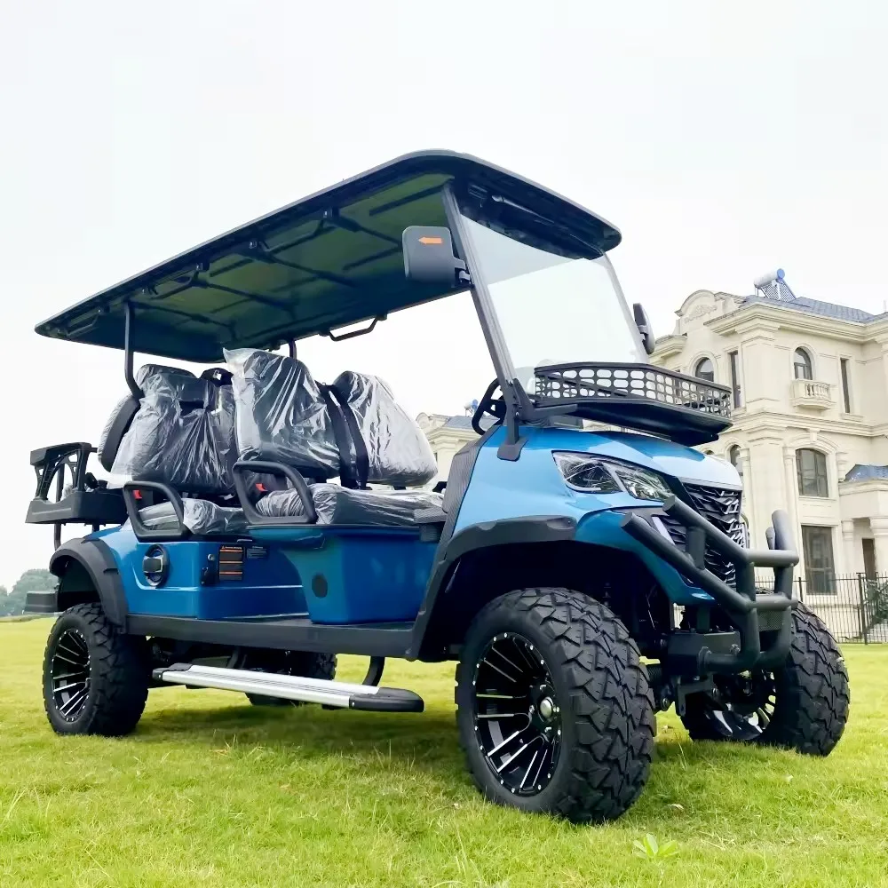 New Street Legal Off-Road Hunting Golf Cart 2 4 6 8 Seater Golf Cart 4 Seater Electric Golf Cart with 72v Lithium Battery