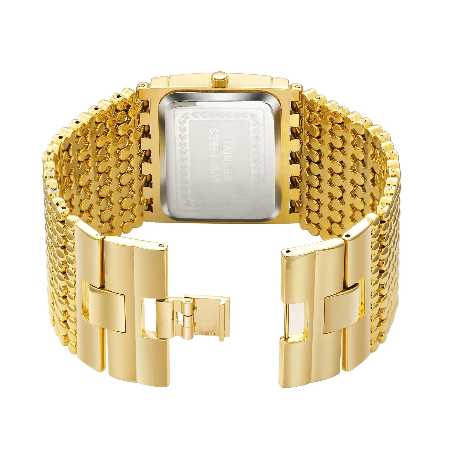 Gold New Arrival Rectangle Women Watches 2023 Luxury Elegant Brand Top Stainless Steel Creative Golden Rhinestone Ladies Watches