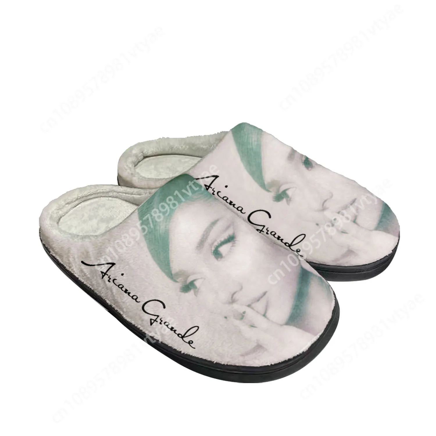 

Ariana Grande Singer Cat Pop Home Cotton Custom Slippers Mens Womens Sandals Plush Bedroom Casual Keep Warm Shoe Thermal Slipper