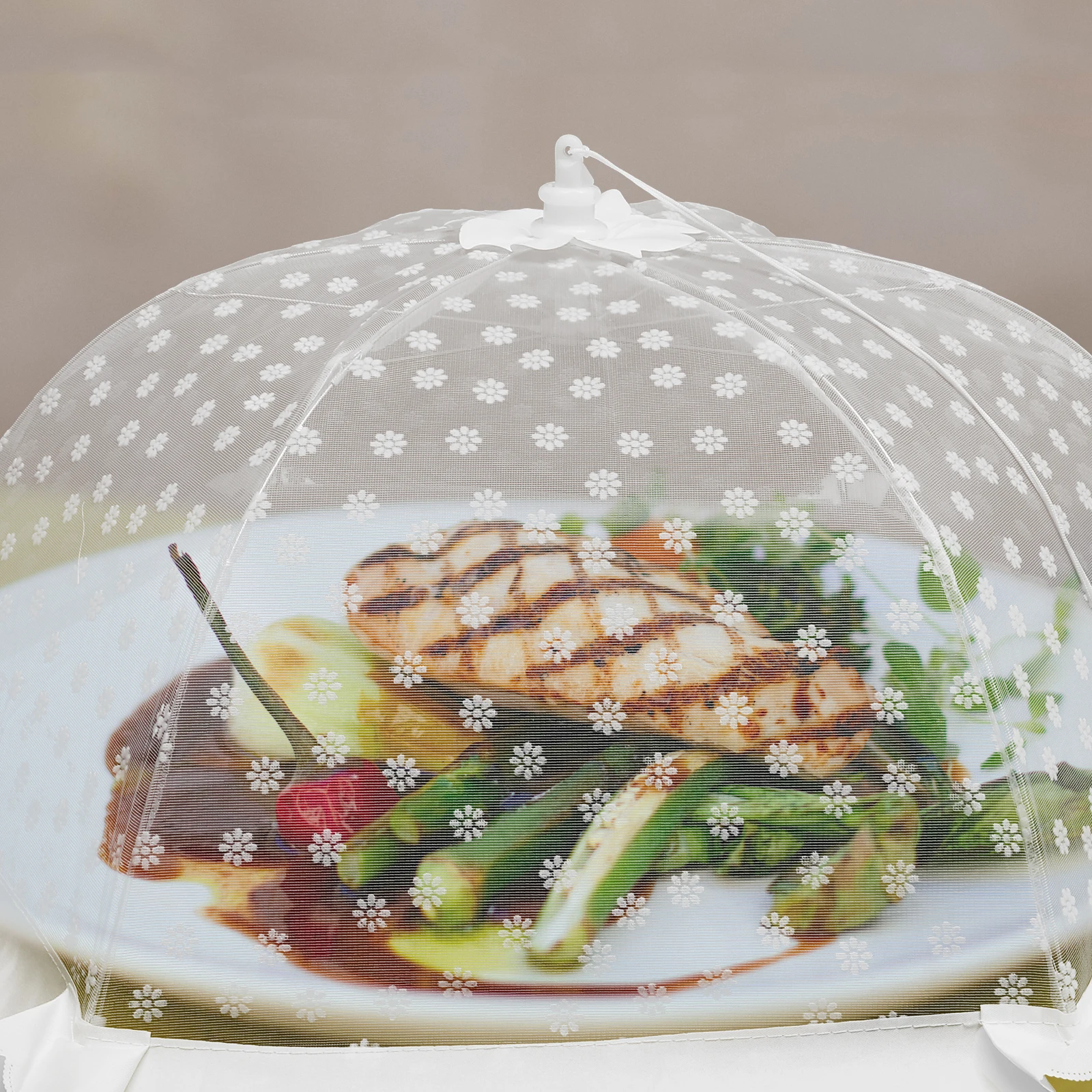 

Foldable Food Dishes Protector Mesh Tent Insect Proof Dust Resistant Kitchen Supplies Dining Table Protector