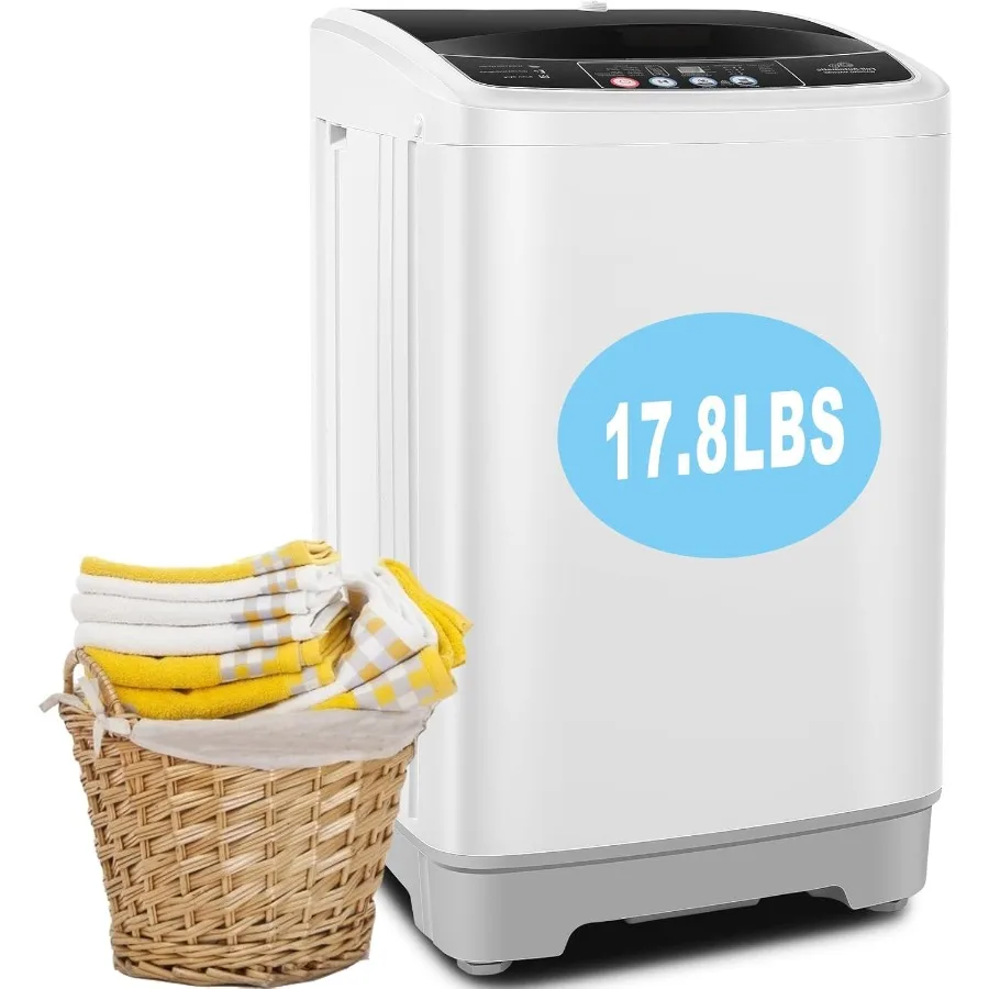 

Портативная стиральная машина объемом 17,8 фунтов со сливным насосом и 10 программами: комбинированная стиральная и сушильная машина объемом 2,3 куб. футов для компактное решение для стирки