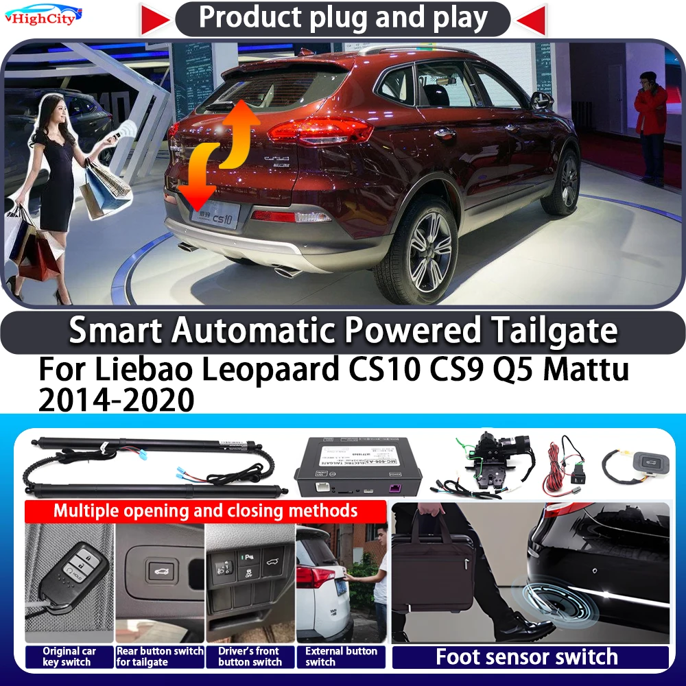 

For Liebao Leopaard CS10 CS9 Q5 Mattu 2014-2020 Smart Automatic Powered Tailgate Key Control Lift Close Electric Power Tailgate