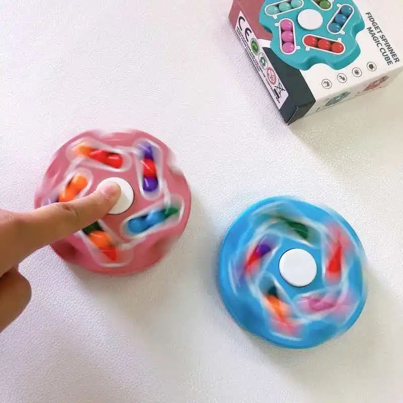 ฟิดเจ็ตสปินเนอร์ เมจิกบีน ของเล่นหมุนคลายเครียด ฝึกสมอง ปริศนาเสริมพัฒนาการ ของขวัญสำหรับวัยรุ่นชายหญิง