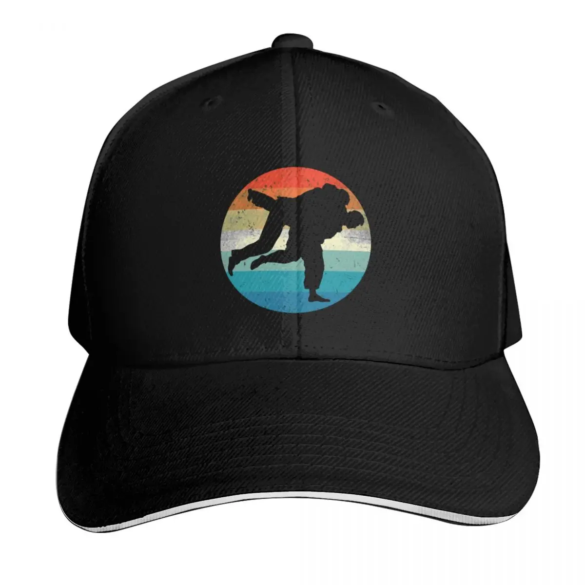 BJJ Brazilian JiuJitsu Retro Vintage Sunset Baseball Cap Gift for Him Her Casual Daily Wear Quick Dry Performance