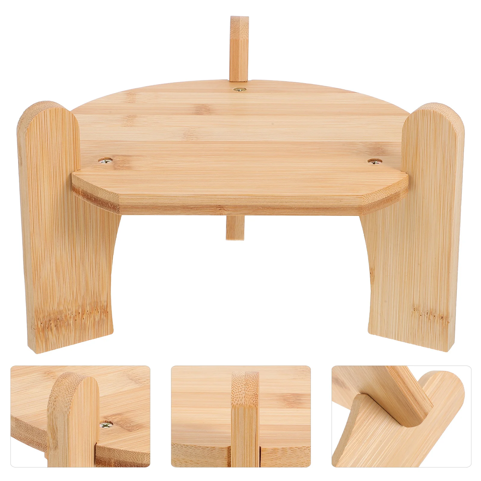 

Glass Beverage Dispenser Stand Bamboo Rack Non-Slip Base Holder Stable Pedestal for Drink Dispenser Party Wine Barrel Support