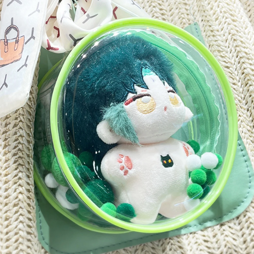 Transparent Round PVC 15cm Doll Display Bag Mystery Box See-though Toys Dustproof Case Scratch Proof Display Pouch Keychain