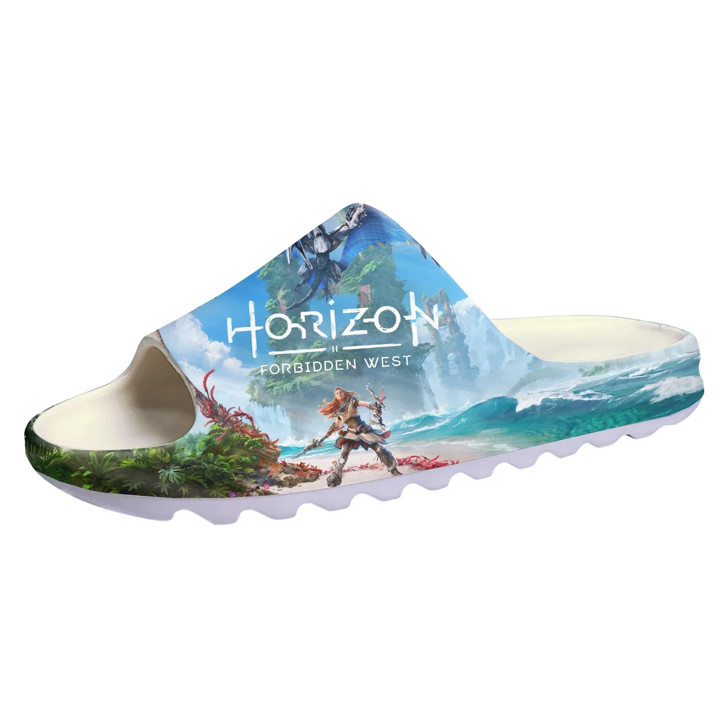 Horizon Forbidden West Custom Soft Sole Sllipers Cartoon Game Mens Womens Teenager Home Clogs Custom Water Shoes on Shit Sandals