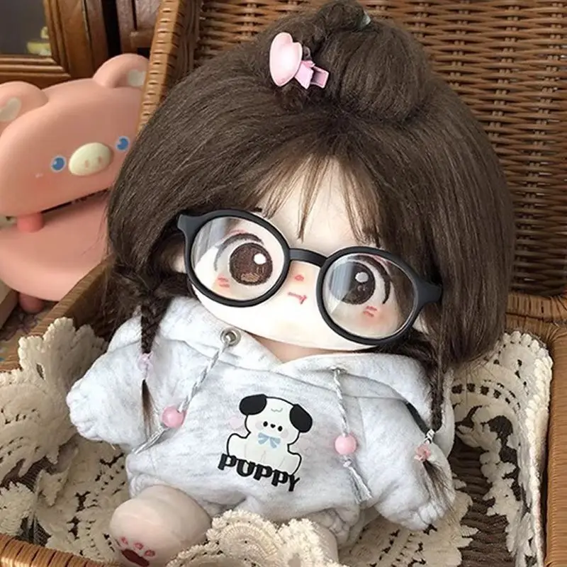 Fashion 20cm Plush Doll Clothes White Cute Puppy Graphic Tops Cotton Soft Outfit For BJD Animal Doll Toys Party Favors Mini Cosp