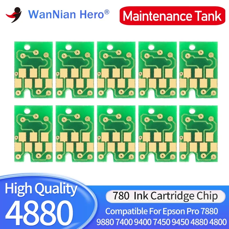 

10/20/50 шт. 4880 чип резервуара для обслуживания EPSON 7600 9600 7800 9800 7880 9880 7400 9400 7450 9450 4800 чип чернильного картриджа