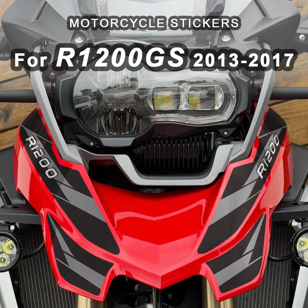 Fashion Motorcycle Front Fairing Decal Accessories For BMW R1200GS R 1200 GS R1200 1200GS 2013-2017 Motorbike Stickers Protector